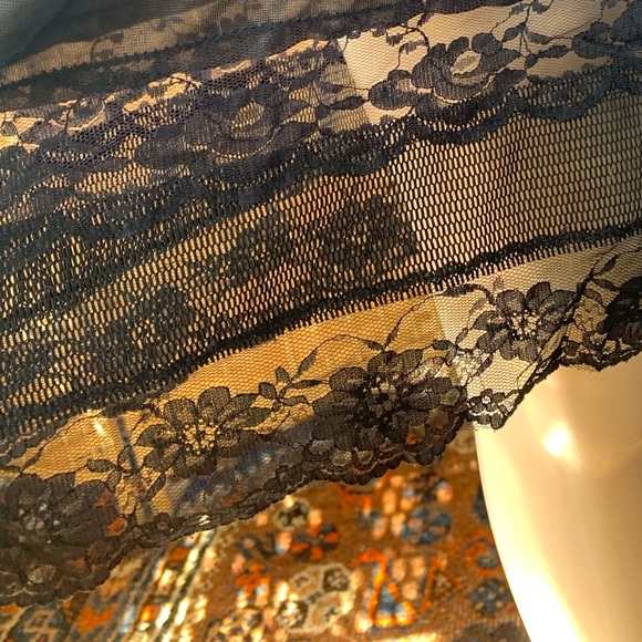 Vintage satin lace black slip 70s 80s - Picture 3 of 3